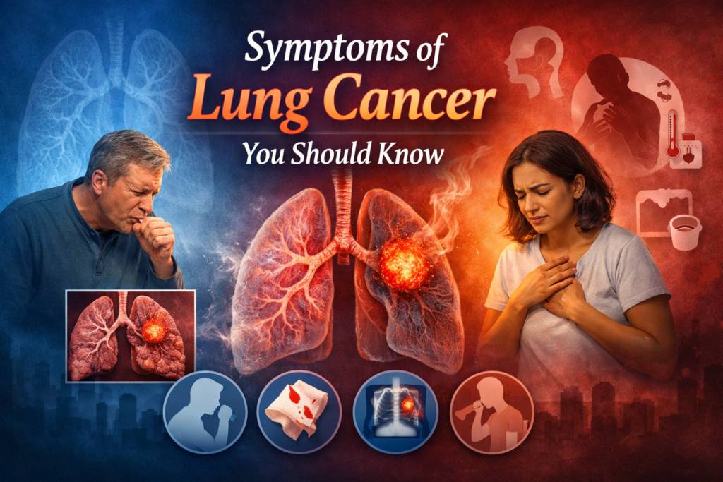 Symptoms of lung cancer in patients